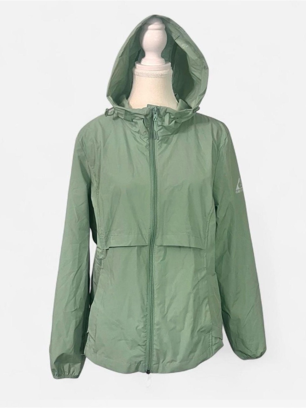 Gerry Sage Green Utility Rain Coat/Windbreaker women’s Medium